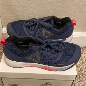 blue / pink reebok’s